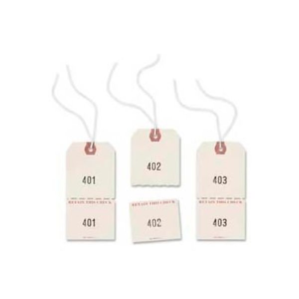 Avery Avery® Duplicate Auto Park Tags, Numbered 1 to 500, 4-3/4" x 2-3/8", Manila, 500 Tags/Box 18670